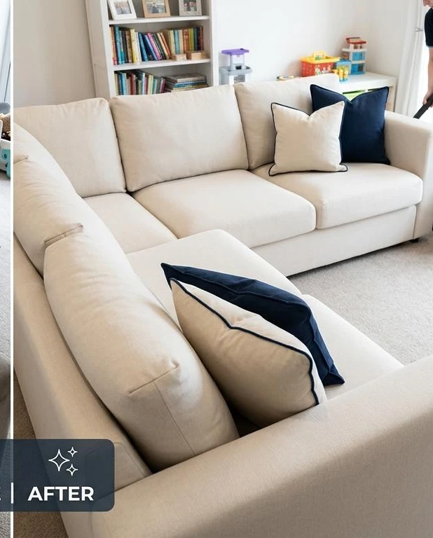 IKEA L-Shape Sofa Cleaning Dubai — Al Haya Sofa Care UAE