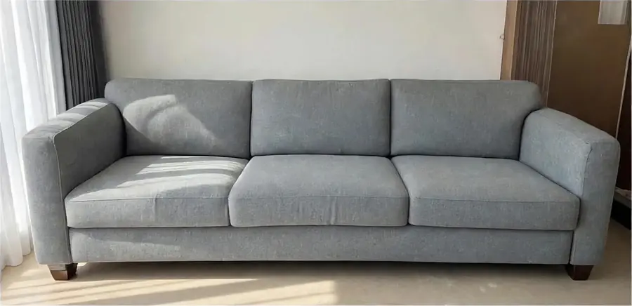 After: Grey Fabric 3-Seater Deep Clean by Al Haya Sofa Care