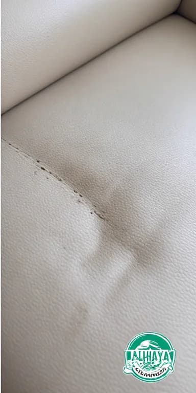 After: White Leather Sofa Stain Removal by Al Haya Sofa Care