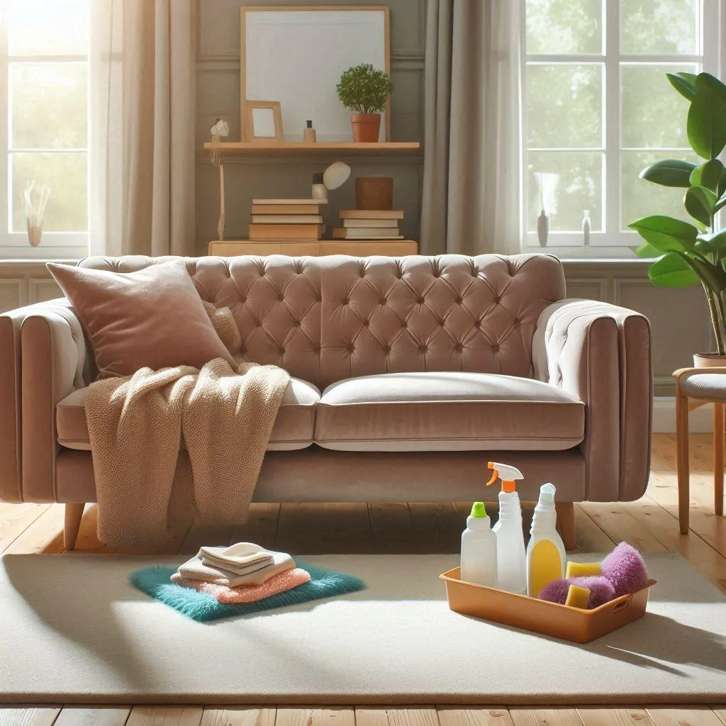 Velvet and microfiber sofa cleaning Dubai — Al Haya Sofa Care UAE
